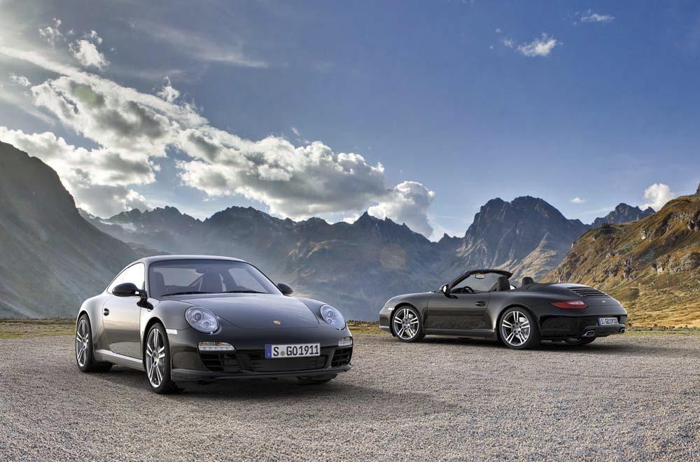 911 black edition cabriolet et 911 black edition coupe