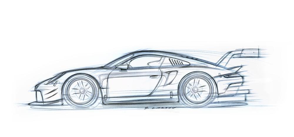 Porsche 911 rsr 2017 outline