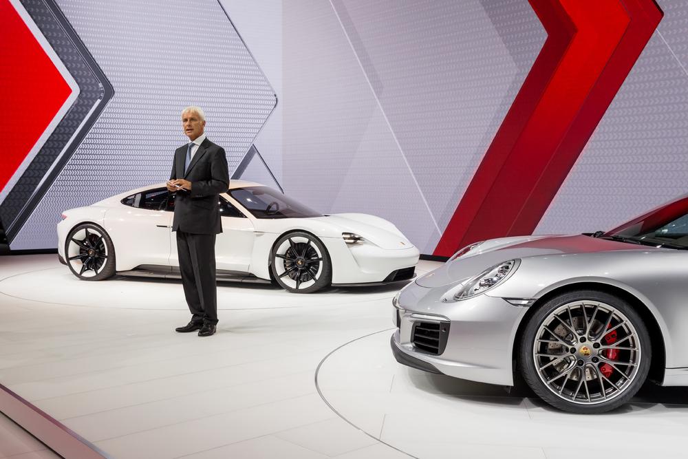 Matthias mu ller porsche mission e new 911 carrera iaa 2015