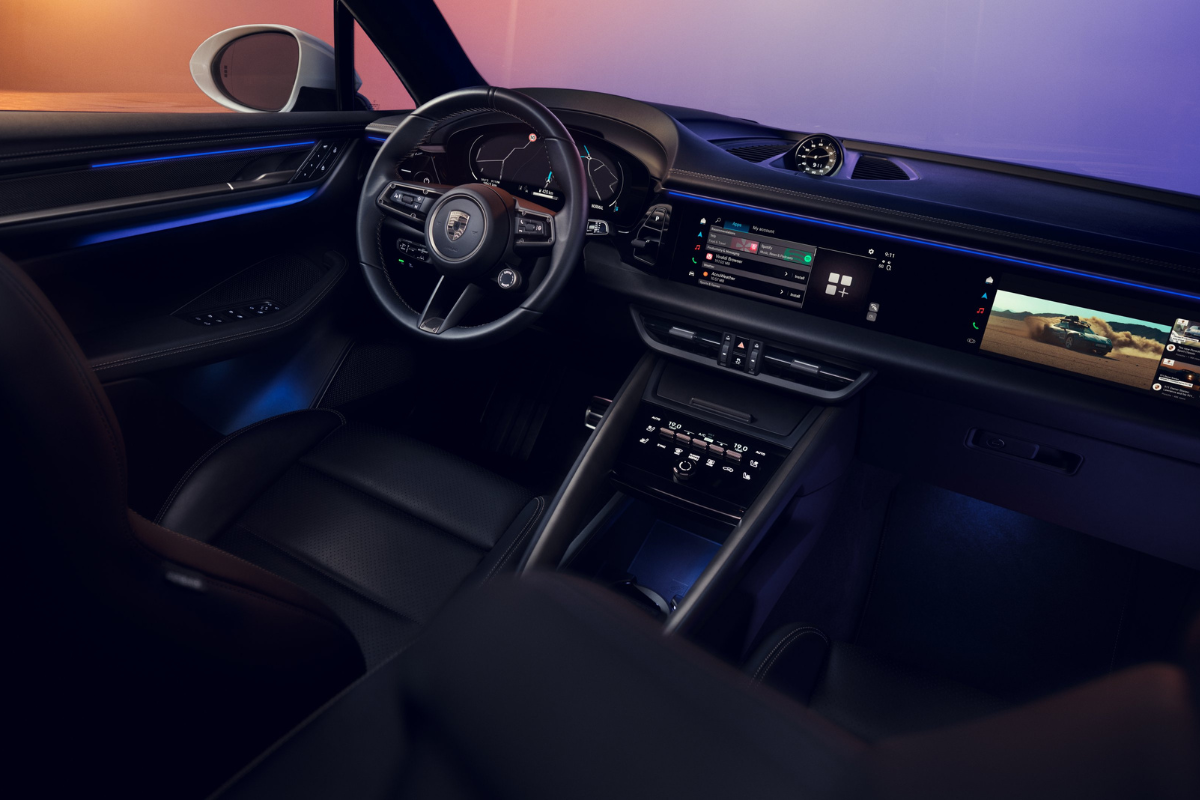 Interieur porsche macan electrique