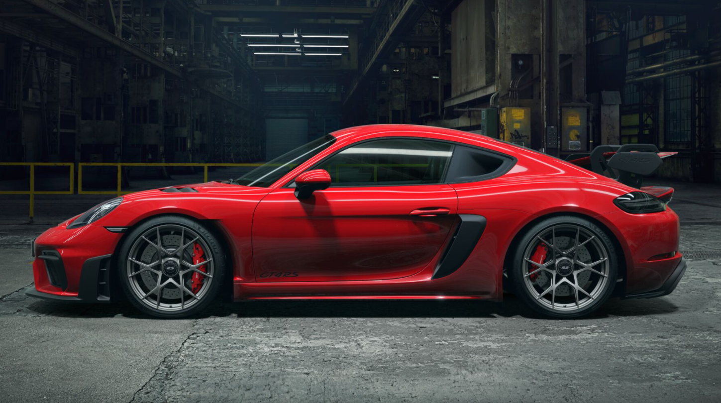 Jantes cayman gt4 rs aluminium forge rouge indien