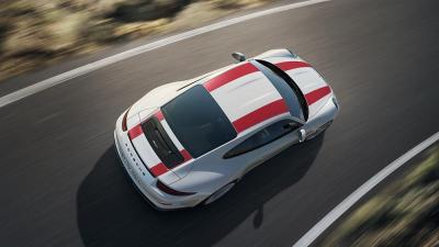 Porsche 911 r from above