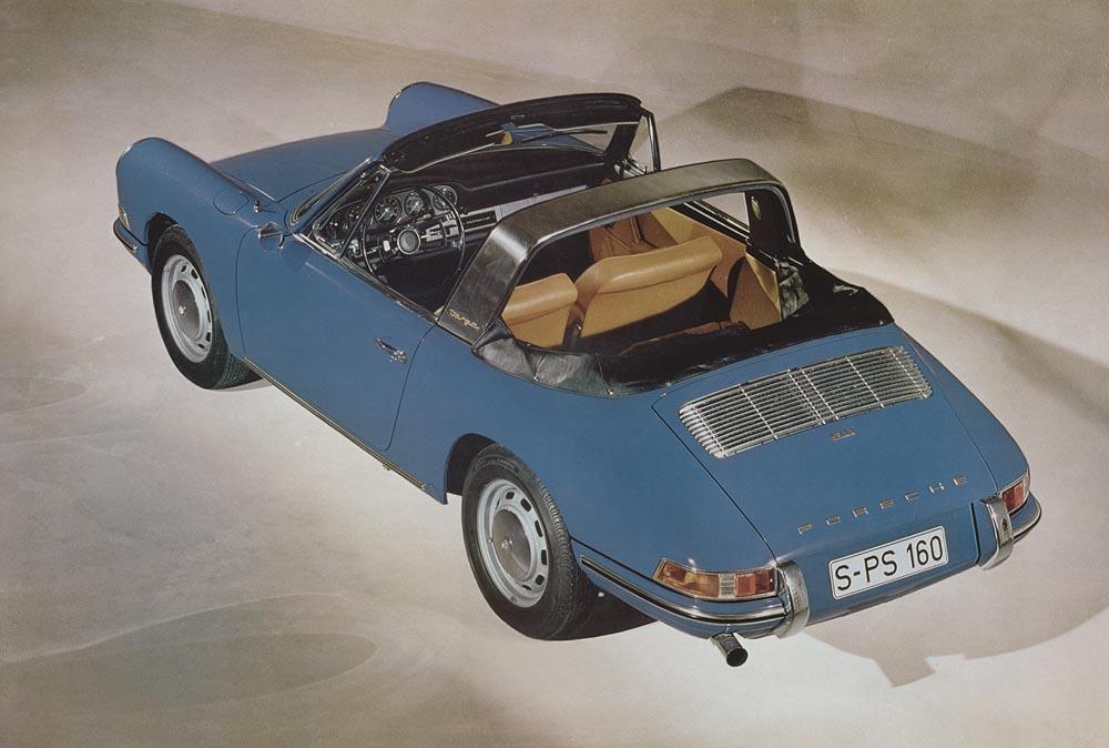 Porsche 911 targa softwindows bleue