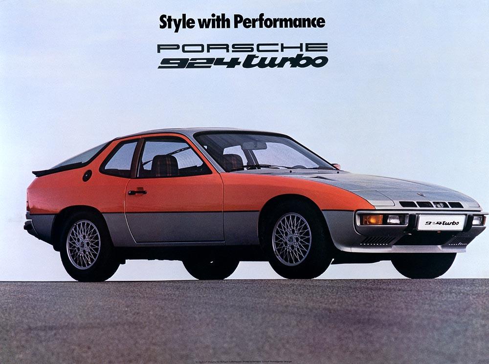 Porsche 924 turbo bicolore pub