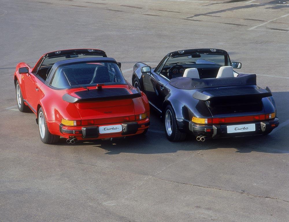 Porsche 930 turbo 3 3 targa cabriolet arriere