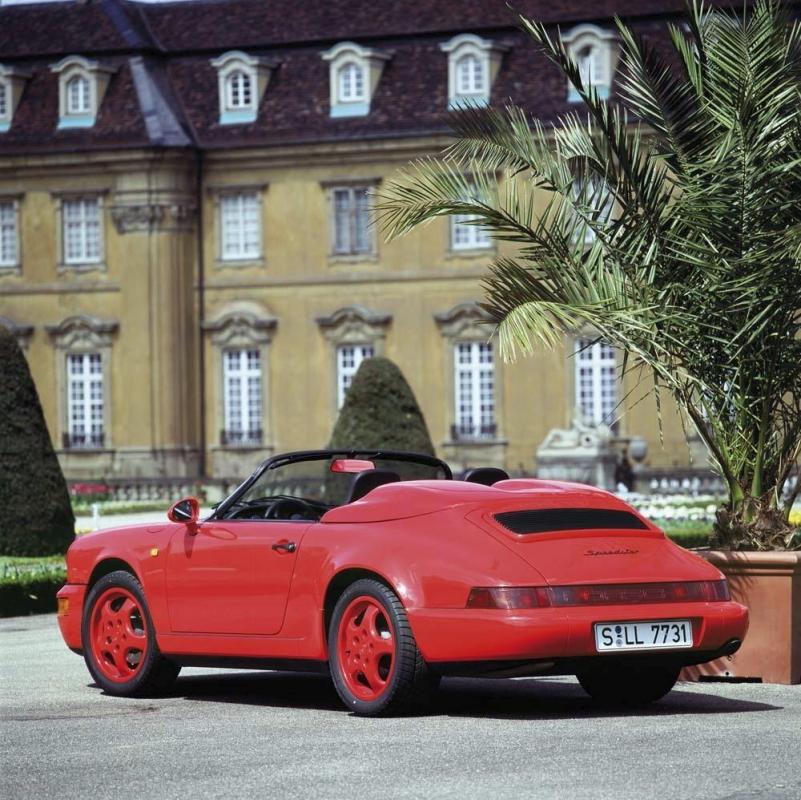 Porsche 964 speedster rouge indien