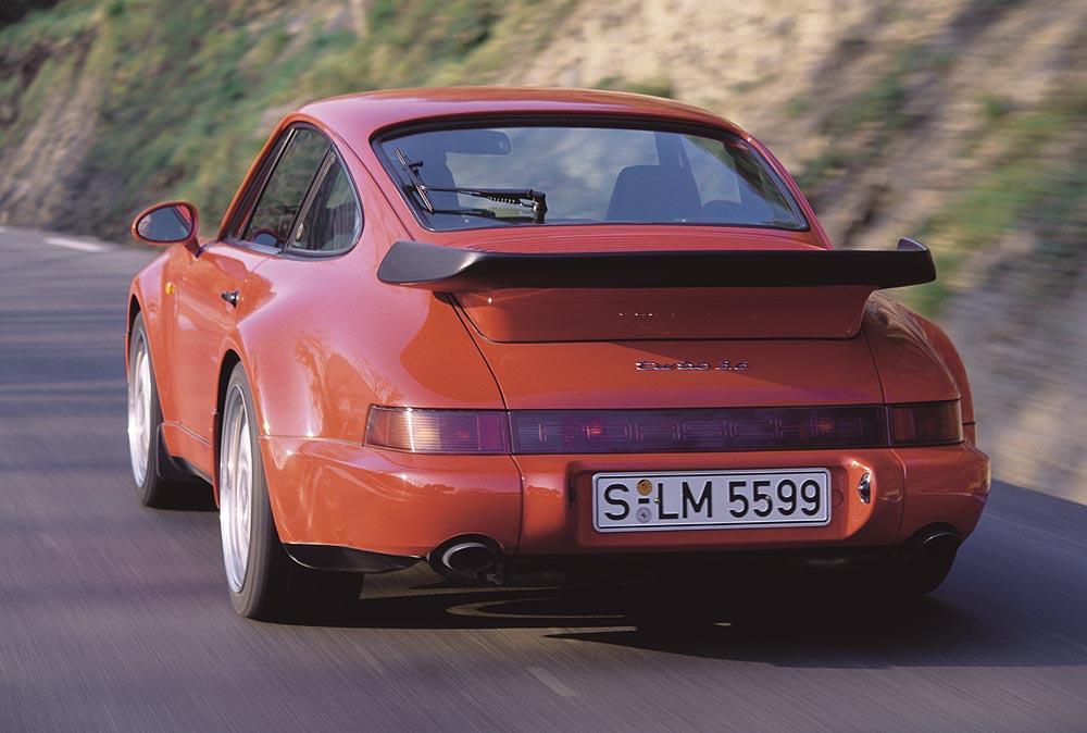 Porsche 964 turbo 3 6 arriere rouge