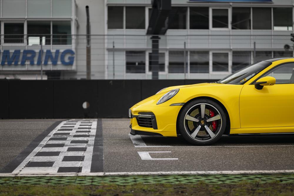 Porsche 992 turbo yellow