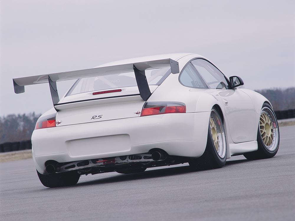 Porsche 996 gt3 cup blanc carrara arriere