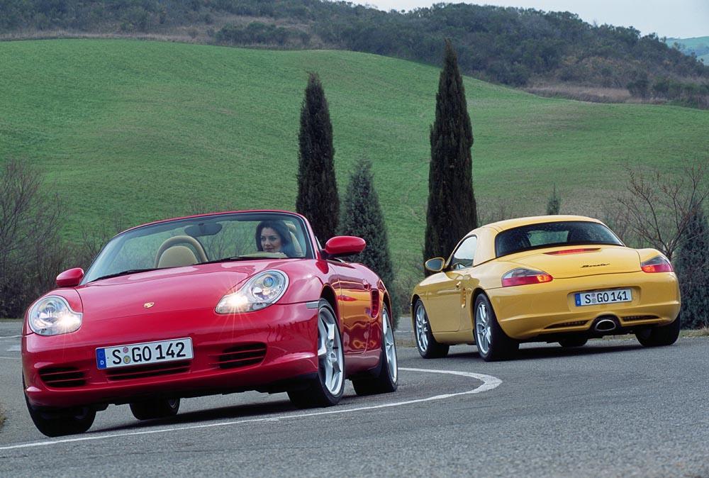 Porsche boxster 986 s rouge jaune