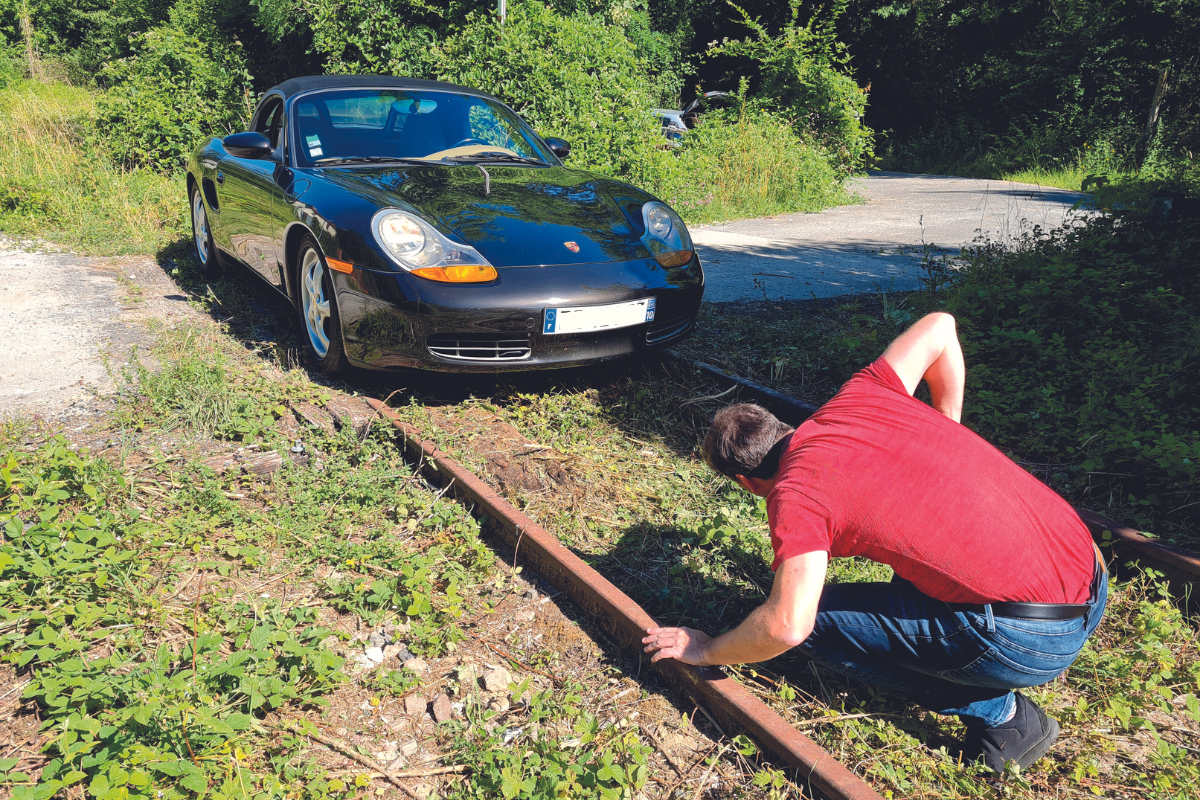 Porsche boxster 986 sur rails flat 6 mag