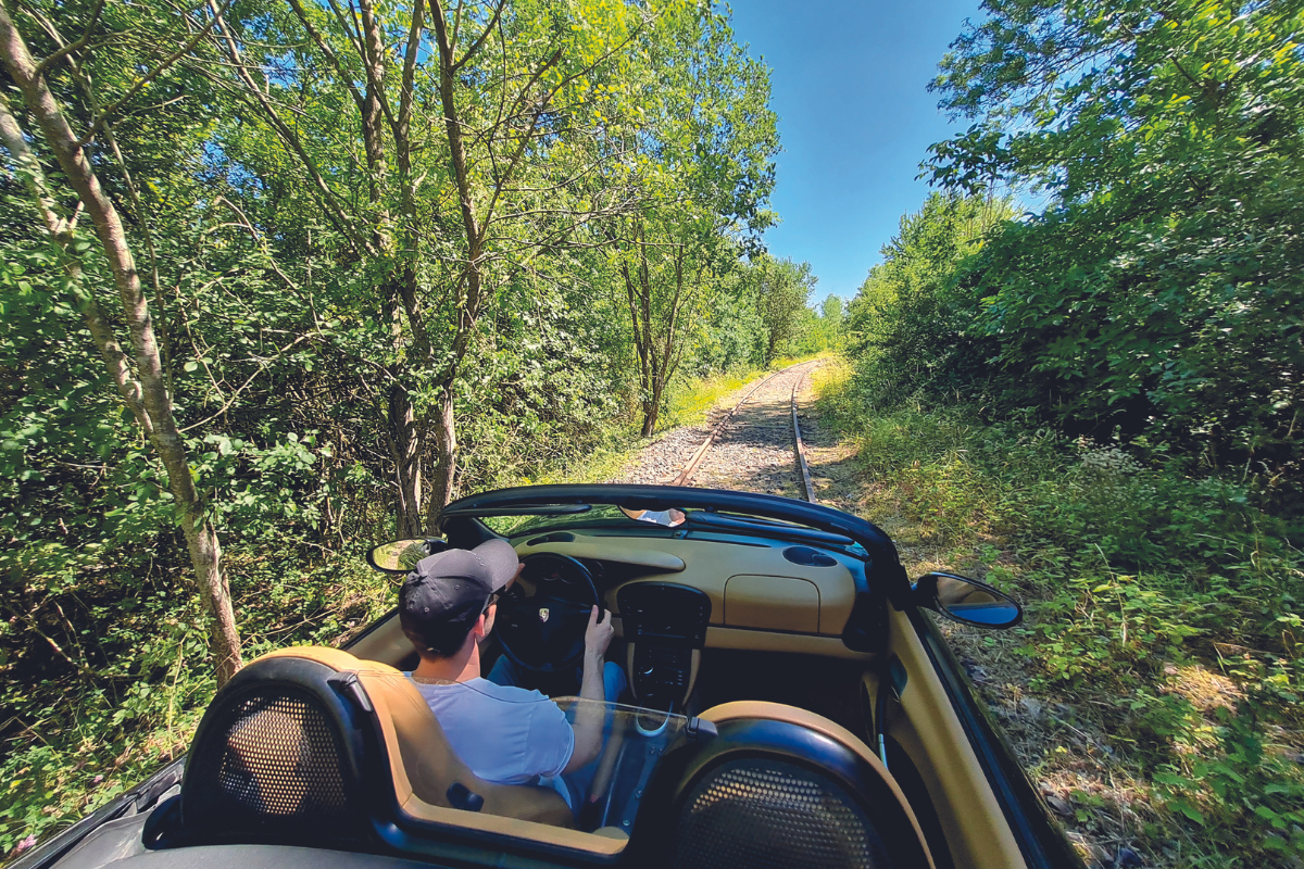 Porsche boxster 986 sur rails