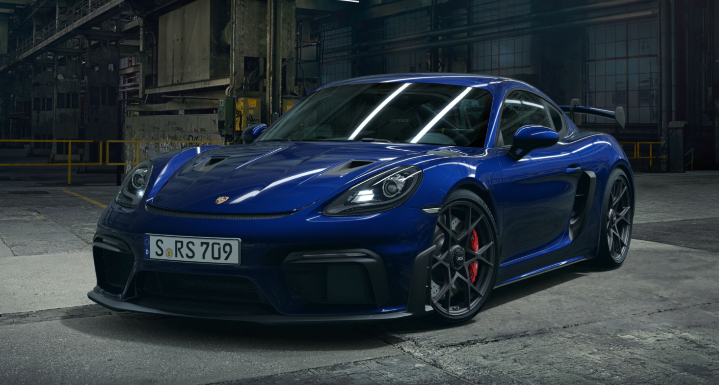 Porsche cayman gt4 rs bleu gentiane