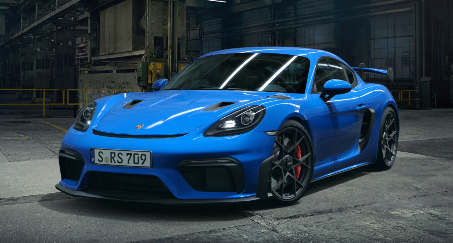 Porsche cayman gt4 rs bleu miami