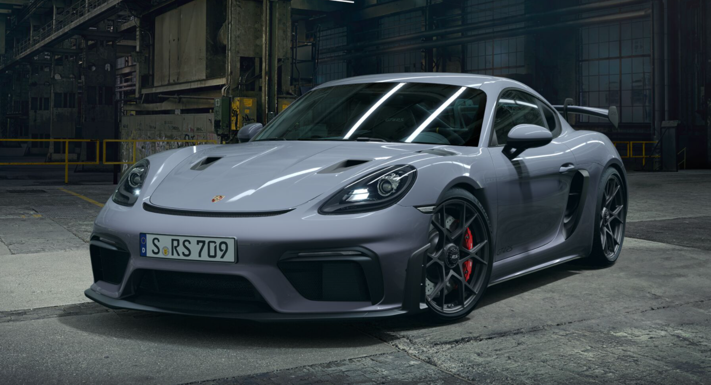 Porsche cayman gt4 rs gris arctique