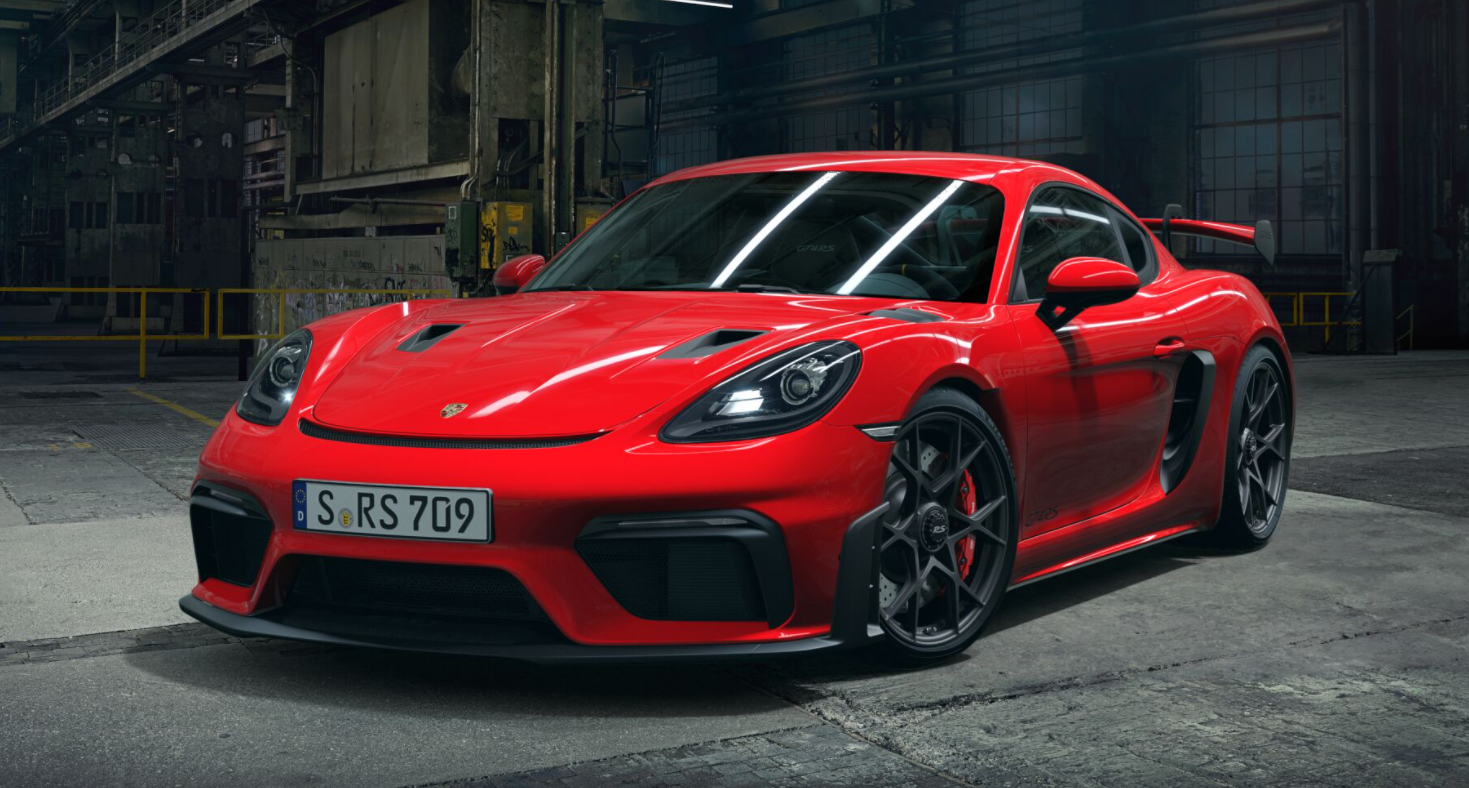 Porsche cayman gt4 rs rouge indien