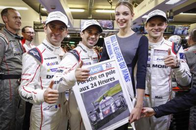 Porsche dumas jani lieb pole 2016 le mans