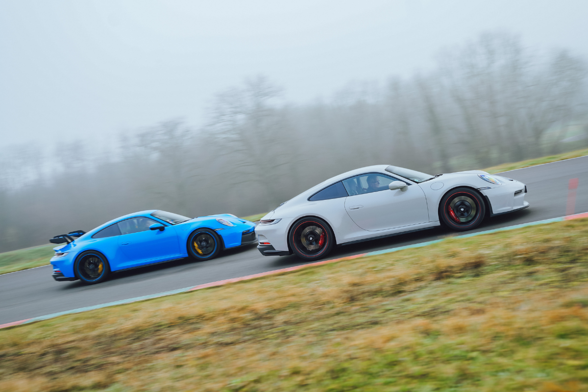 Porsche gt3 vs gt3 touring flat 6 magazine 2